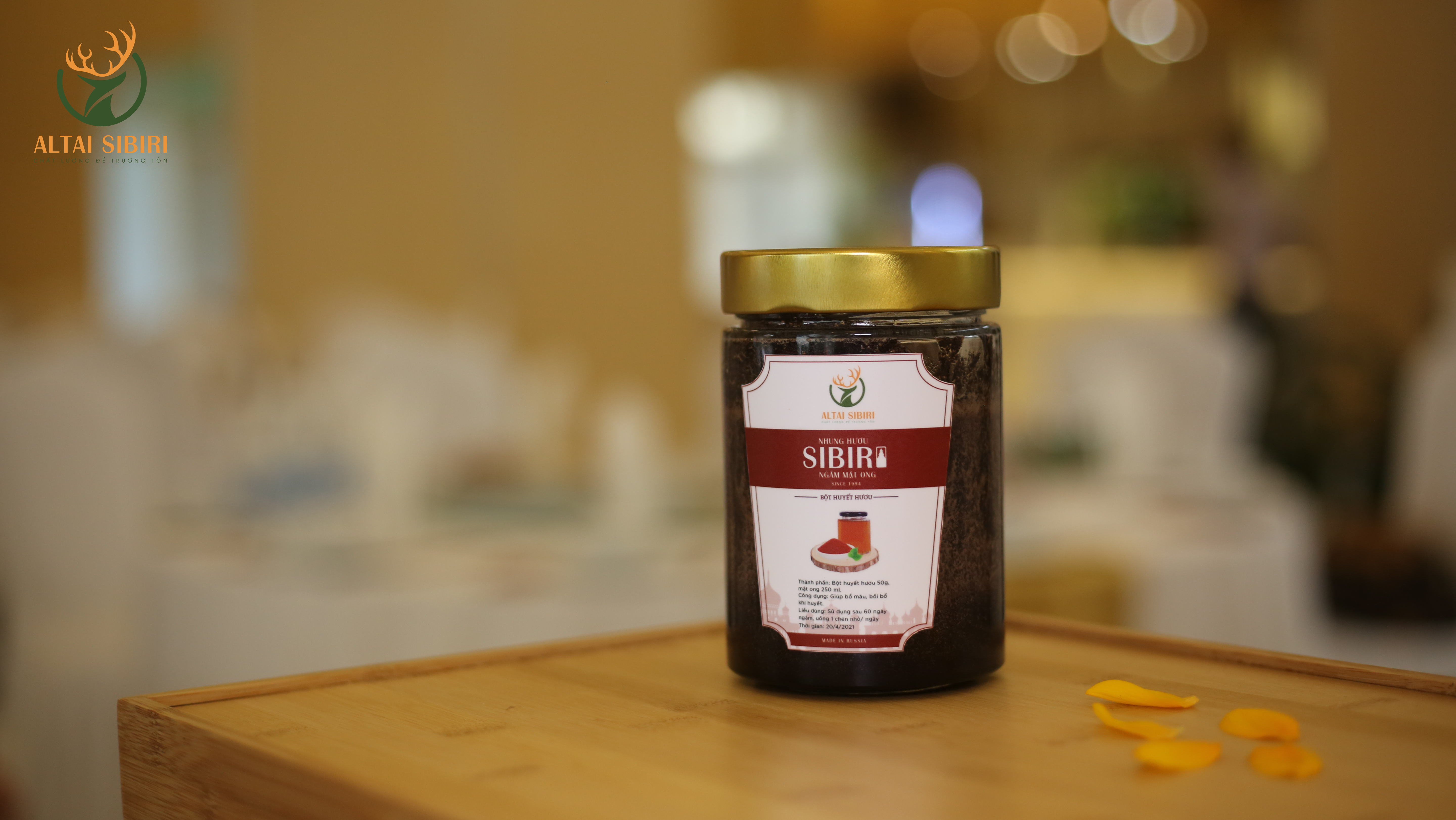 huyết hươu ngâm mật ong