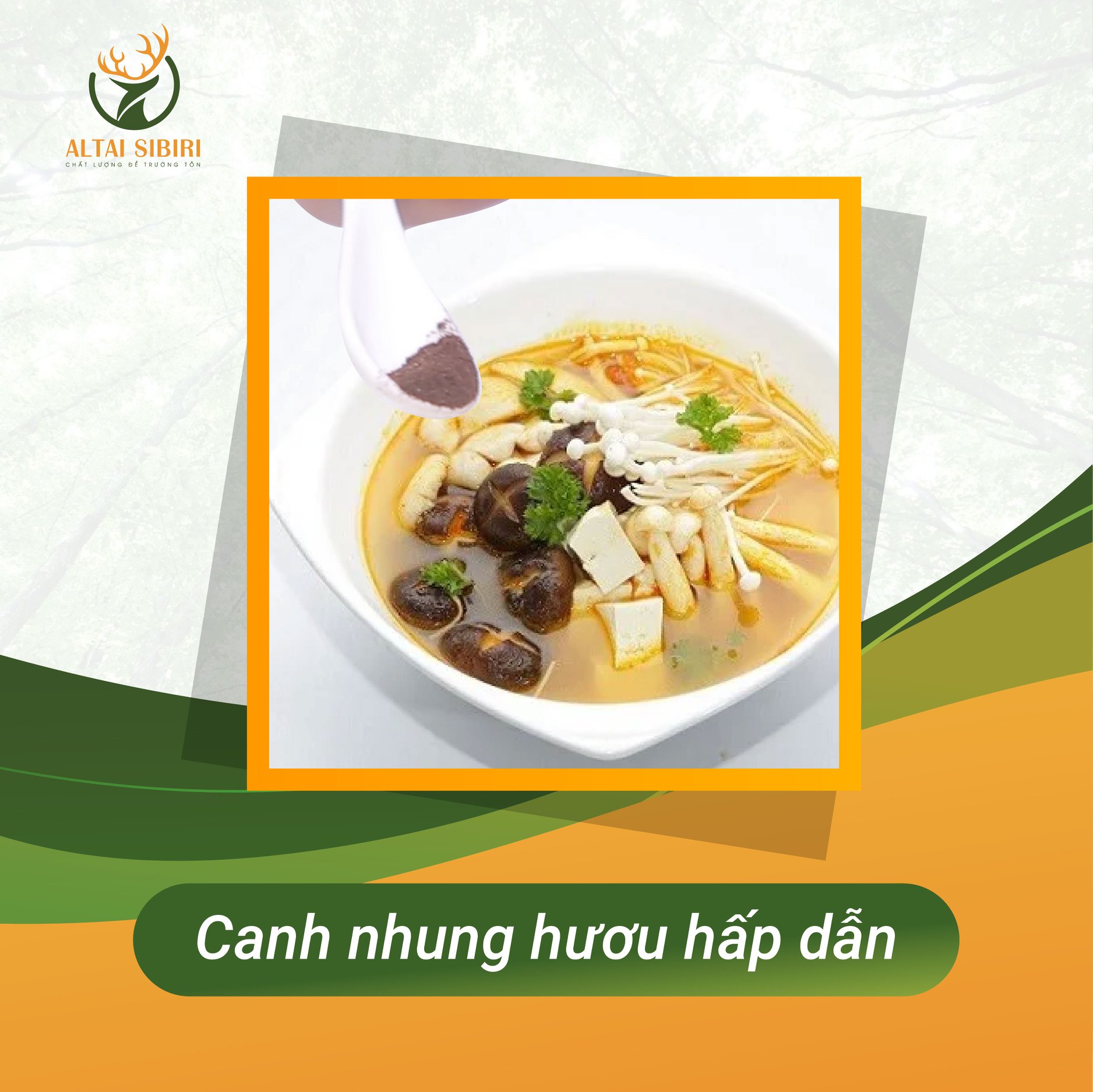 canh với bột nhung hươu