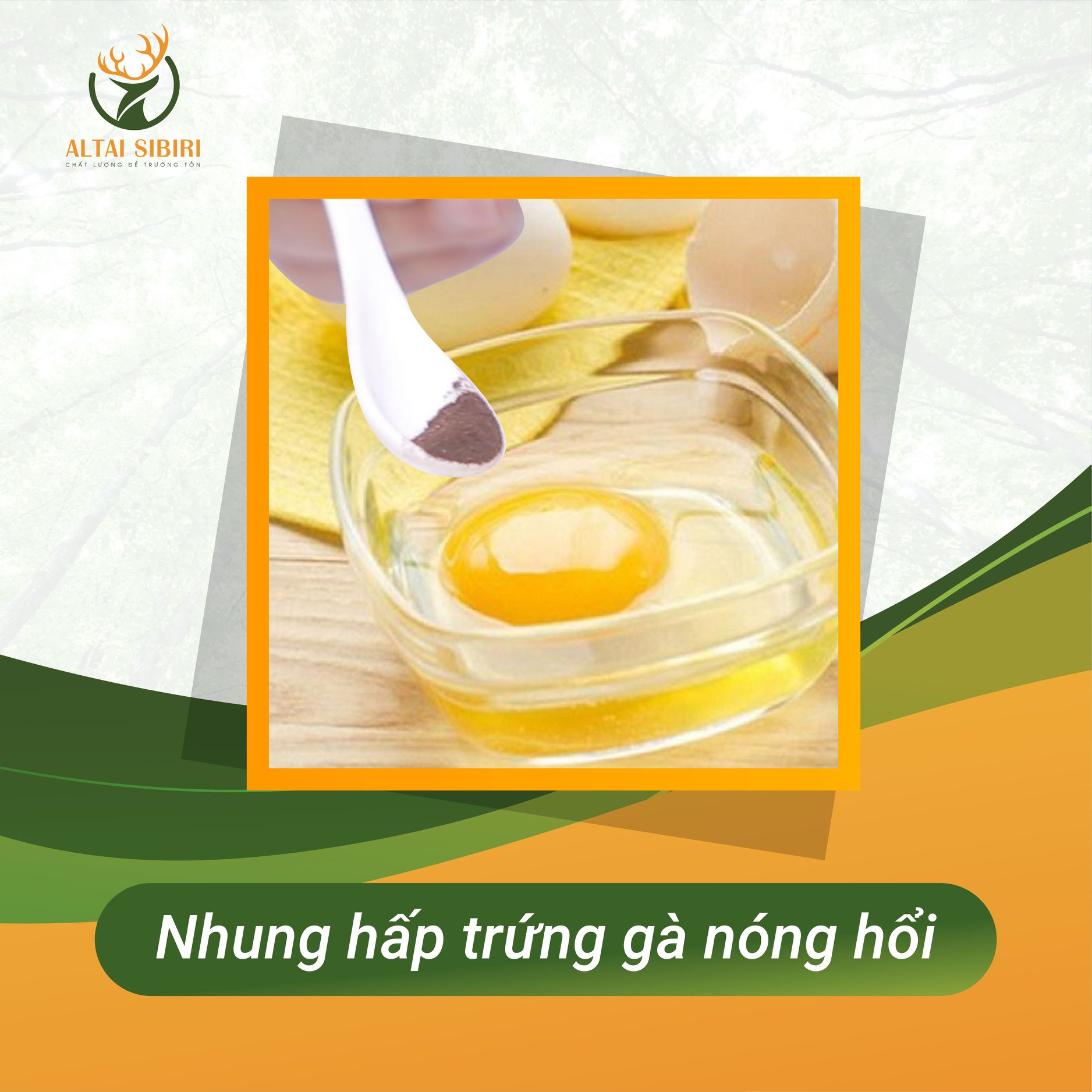 trứng hấp bột nhung hươu