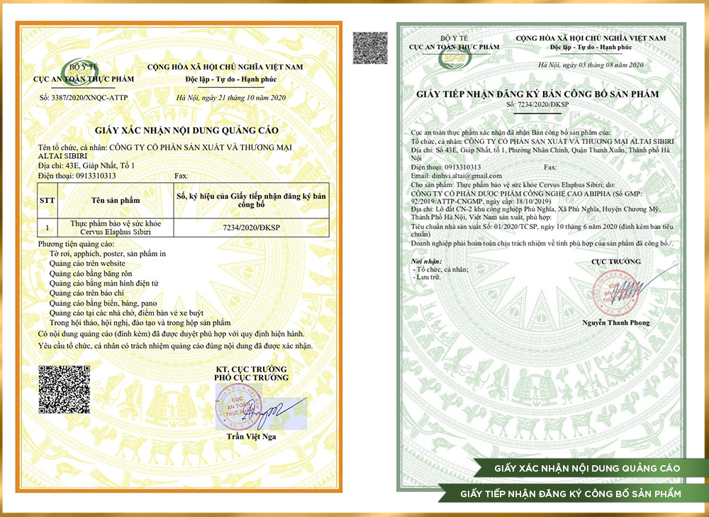 giấy phép viên nhung hươu cervus